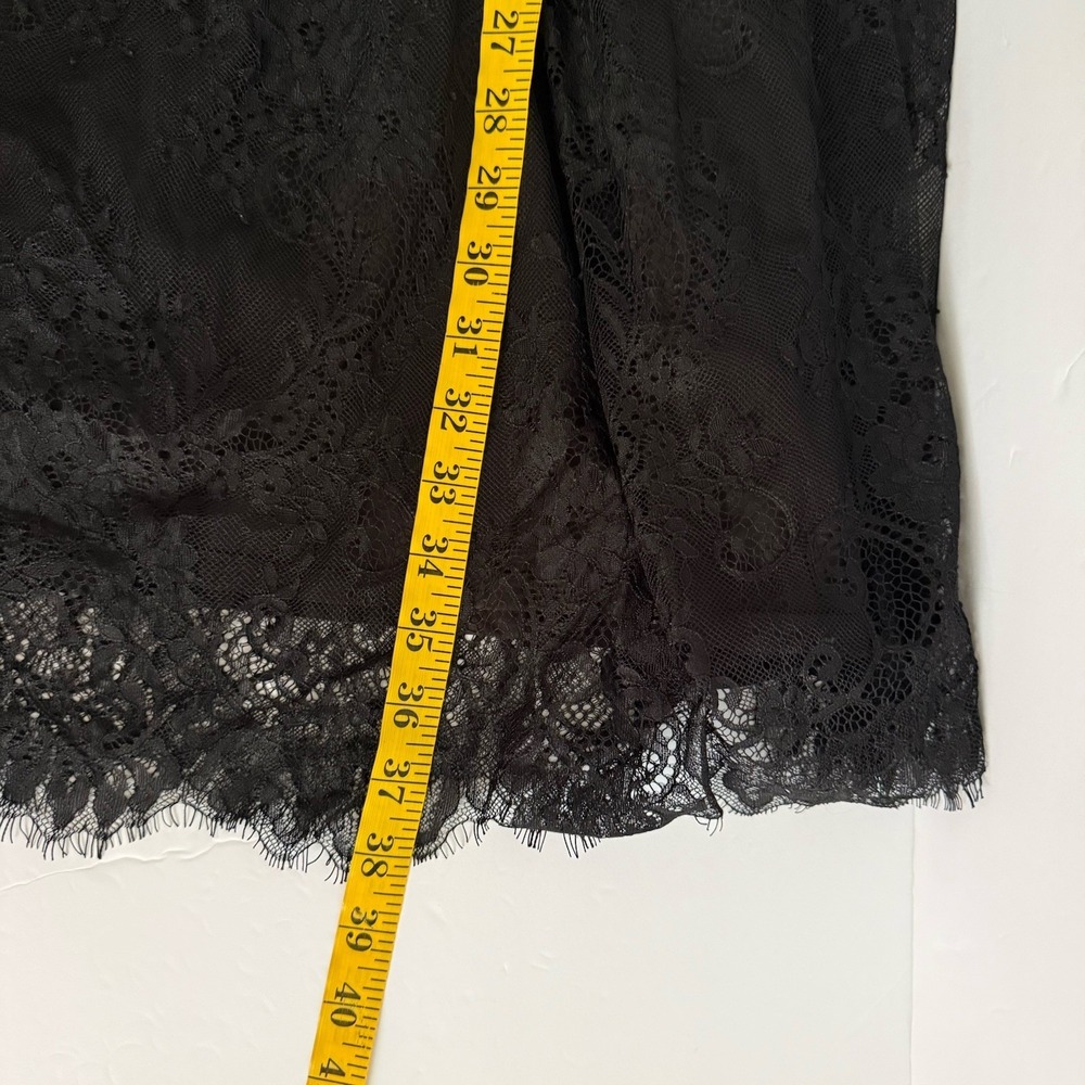 Black Lace Mini Dress Women's Medium Black Whimsigoth Grunge Steampunk Witchy - Picture 8 of 9